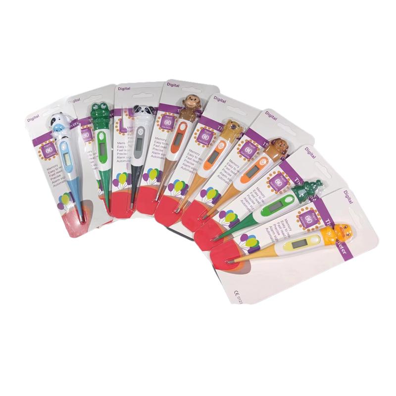 1pcs Waterproof Basal Thermometer Digital Fiebre Oral Armpit or Rectal Electronic LCD Display Soft-head Thermometer Household