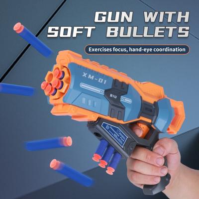 Soft Manual Bullets Toy Gun Foam Dart Launcher Safe Pistol Gun Toy Long Range Dart Blaster Boy Birthday Gift Outdoor Toy