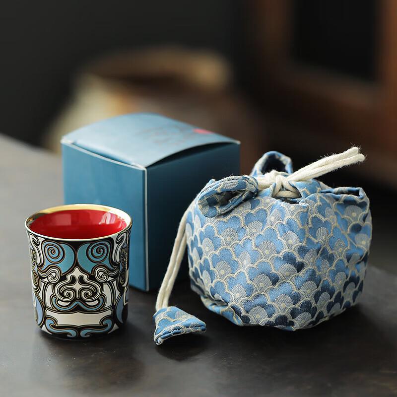 Chaxun Taotie Gold & Silver Inlaid Ceramic Master Cup