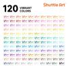 Shuttle Art Brush Pen Watercolor Brush 120 Color Set Markers Watercolor Twin Markers Water-based