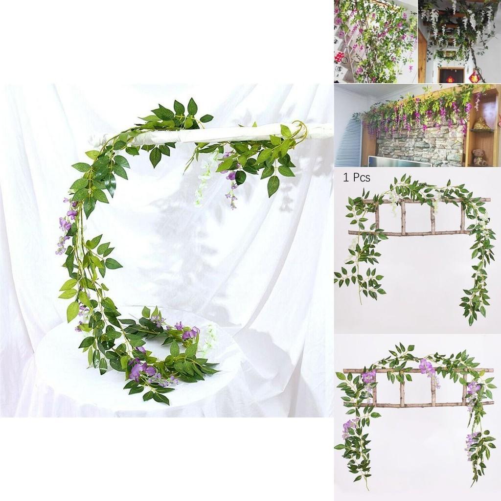 Exquisite 2x Artificial Wisteria Flower Vine Ideal For Elegant Indoor And Outdoor Decoration
