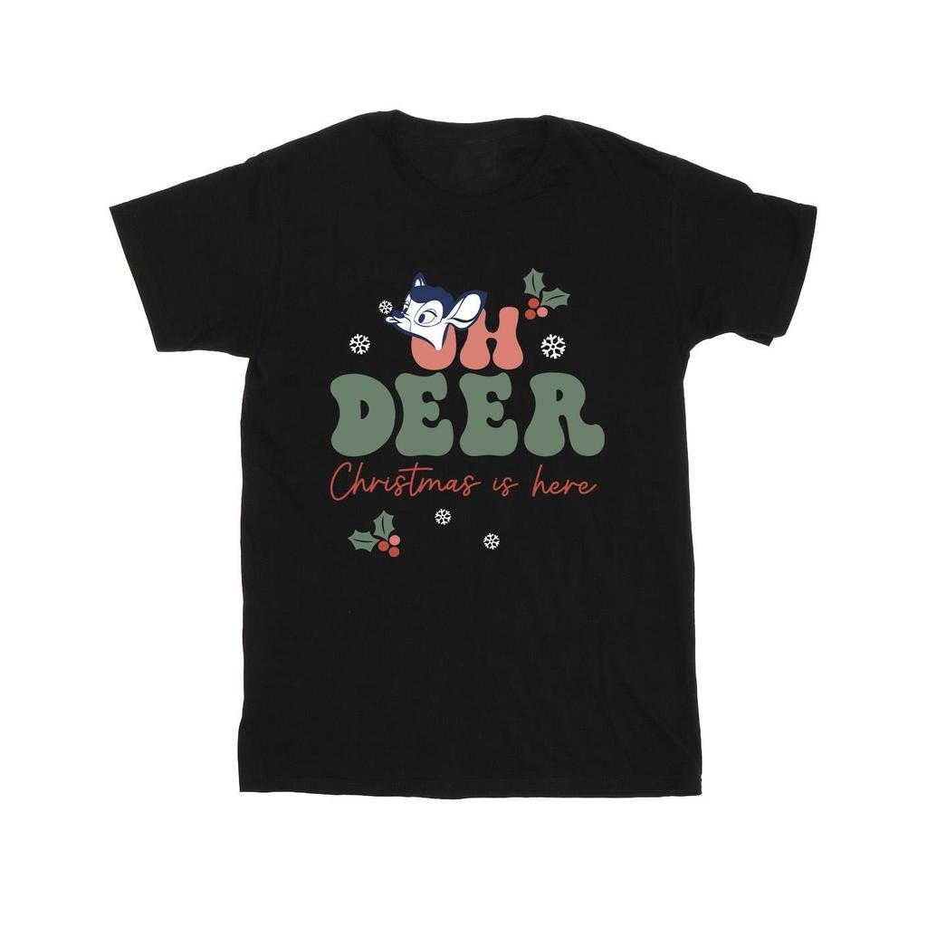 Disney Dziewczęcy bawełniany T-shirt Bambi Oh Deer