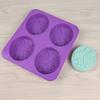 Moldes de Silicona para Jabón de 4 Cavidades Molde Hecho a Mano Oval para Forma de Mariposa Flor Material de Silicona Accesorios DIY para Mano