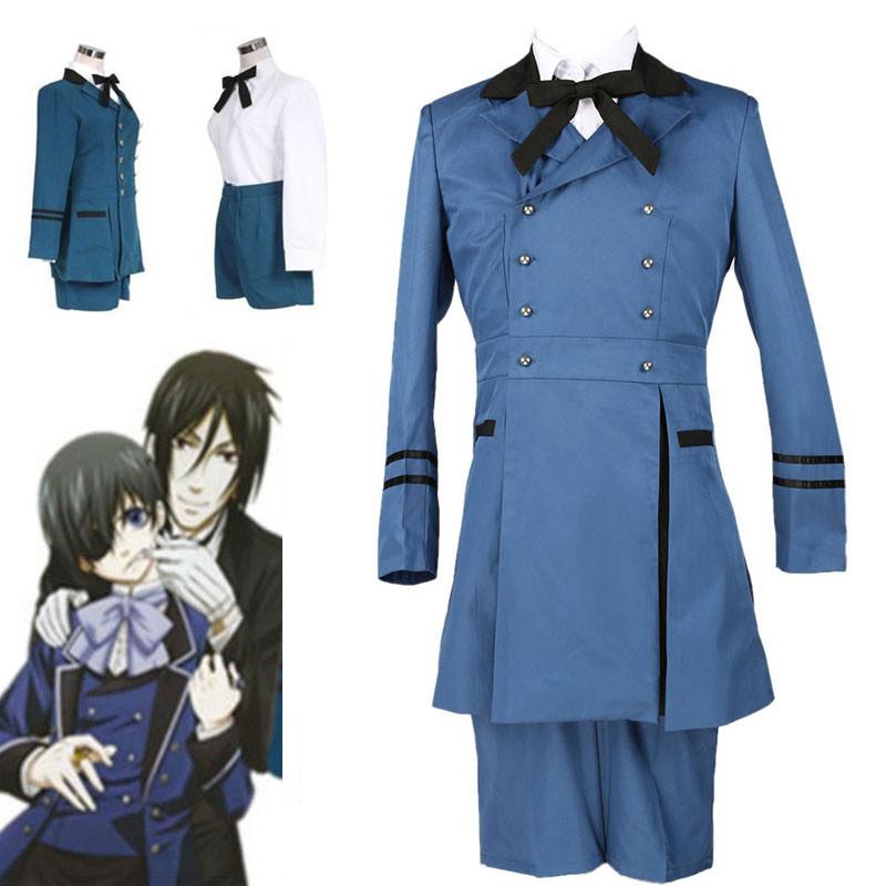 Black Butler Anime Ciel Phantomhive Cosplay Costumes Unisex Fullset Outfits Set