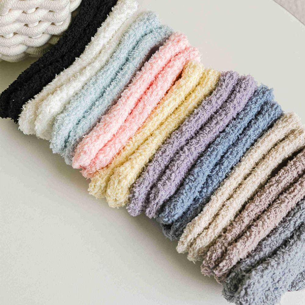 Korean Style Infant Learning Walk Socks Thickening Home Sleep Socks Coral Fleece Baby Socks  Baby