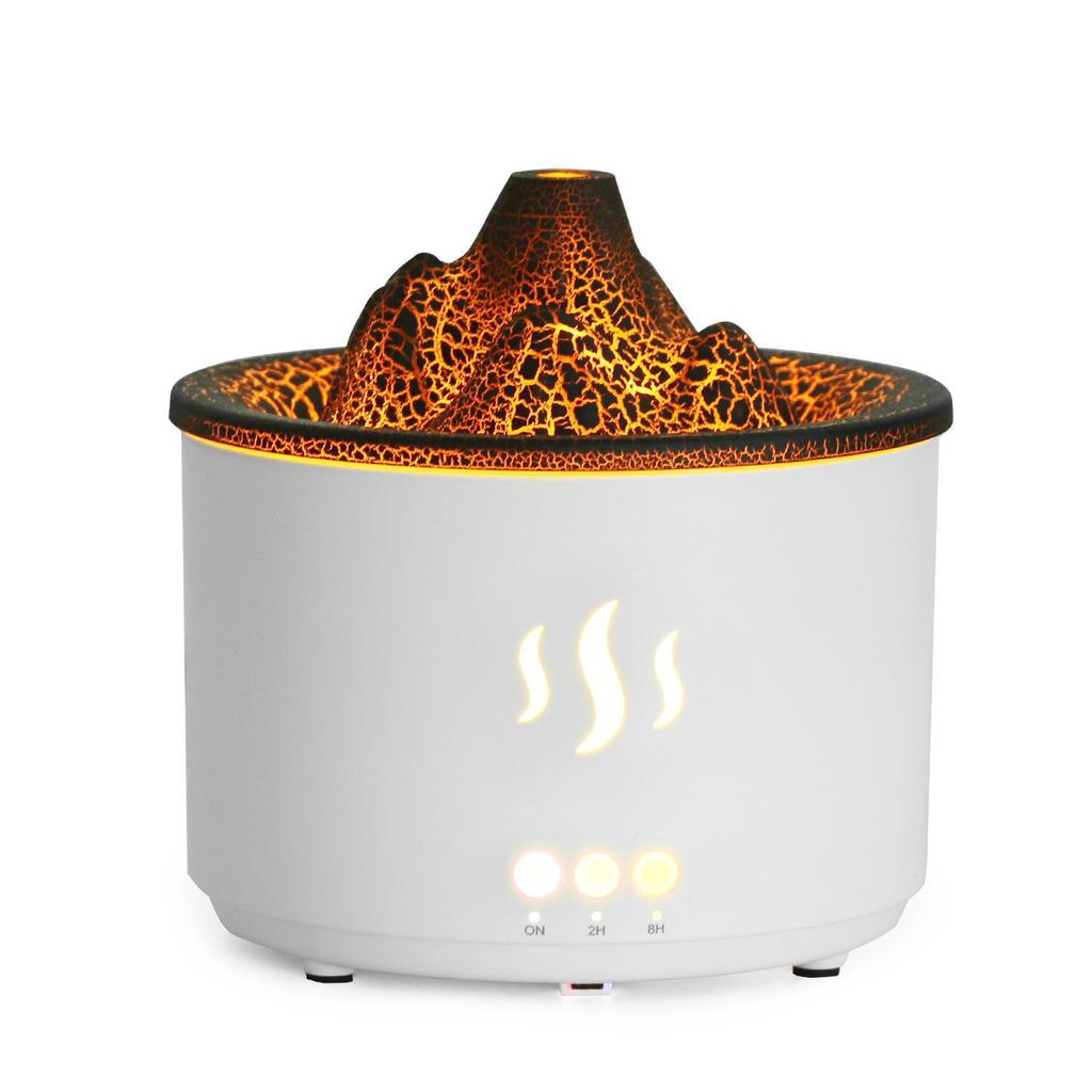 Desktop Volcano Aromatherapy Humidifier: 400ml Decorative Water Oxygen Machine with Crack Pattern Design