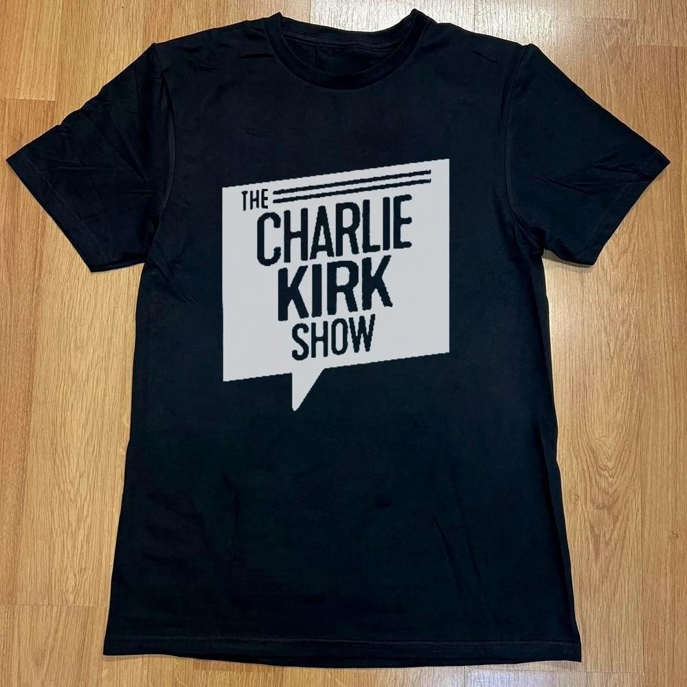 

The CHARLIE KIRK Show Podcast Unisex Black T-shirt Size S-5XL Unisex T-Shirt L