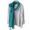 Versatile Retro Ethnic Solid Color Slender Cotton And Linen Scarf Women'S Summer Neck Protection Soft Thin Strip Shawl