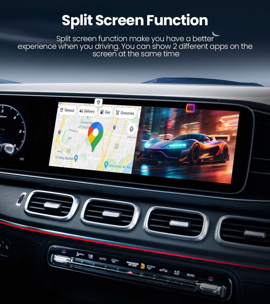 Wireless CarPlay & Android Auto Adapter 4+32G - Compatible with Car Systems for Smart Connectivity