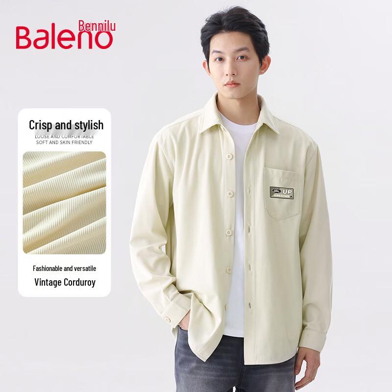 Мужская вельветовая рубашка с длинным рукавом Baleno 3XL