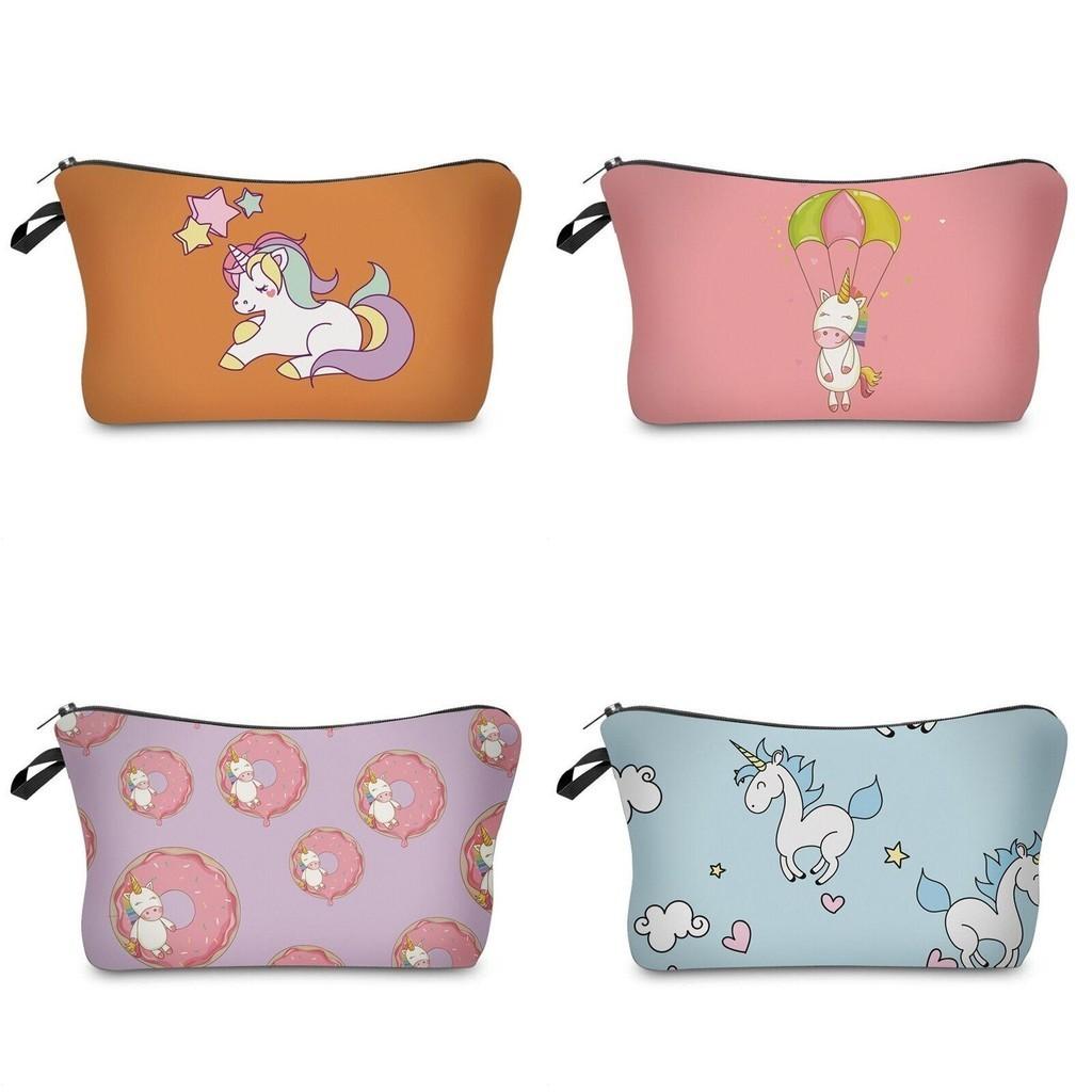 Entzückliche Einhorn Make-Up Tasche Emoji Kosmetik Reiseetui Ideal für Mädchen und Damen