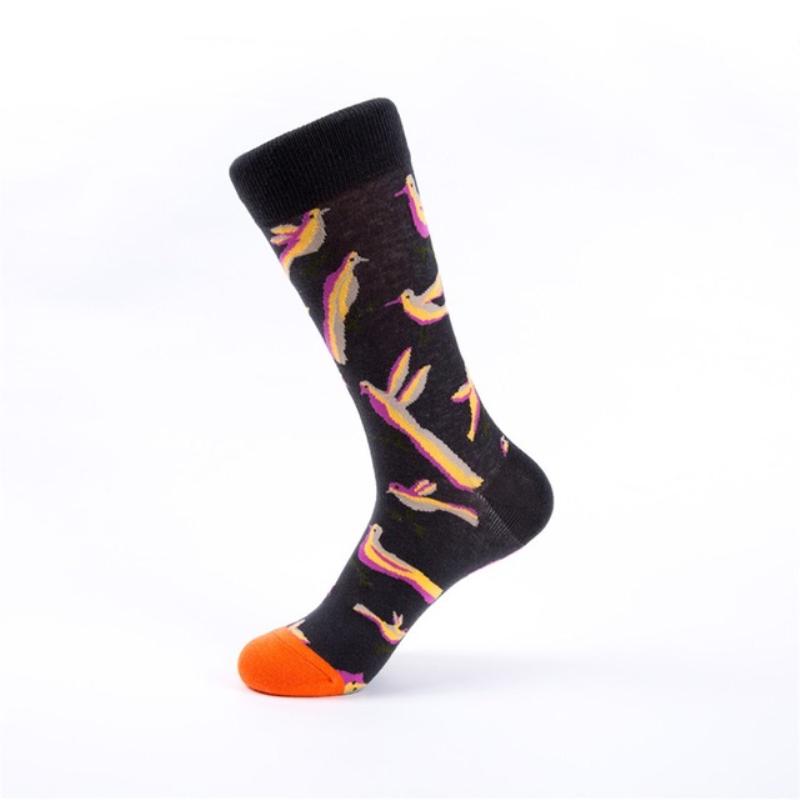 Dark Color Animal Pattern Long Cotton Socks Casual Colorful Breathable Fashion Spring Socks Women