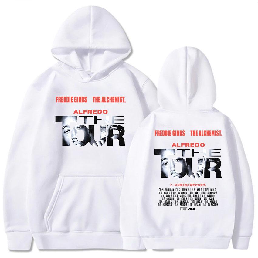 Freddie Gibbs ALFREDO Tour Hoodies Autumn/Winter Loose Hooded Sweatshirts for Male Warm Fleece Men Women Pullovers Streetwear