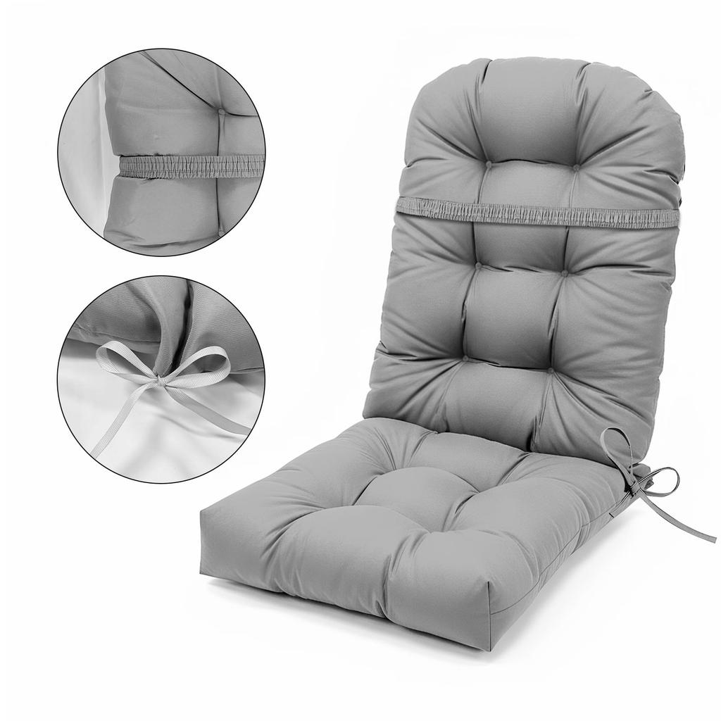 Cuscino per Sedia a Dondolo Adirondack, Spesso 44x20x4 Pollici, Cuscino Alto per Sedia da Patio, Cuscino Impermeabile per Seduta di Mobili da Esterno con Lacci