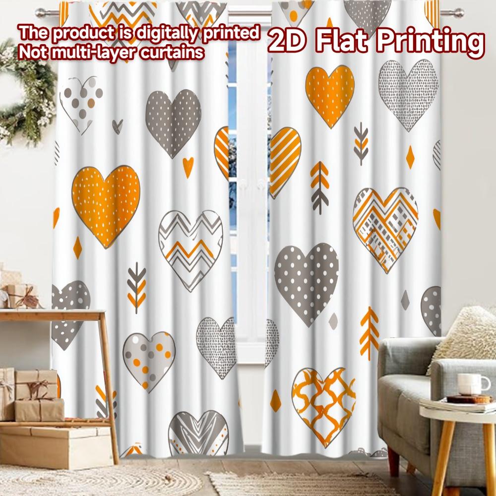 

2pcs, 2D FLAT PRINTING Curtains (Without Rod) Pattern Grid Christmas Festival Creative Curtains Durable Polyester Fabric 52.50 × 116.00 cm 2 pcs