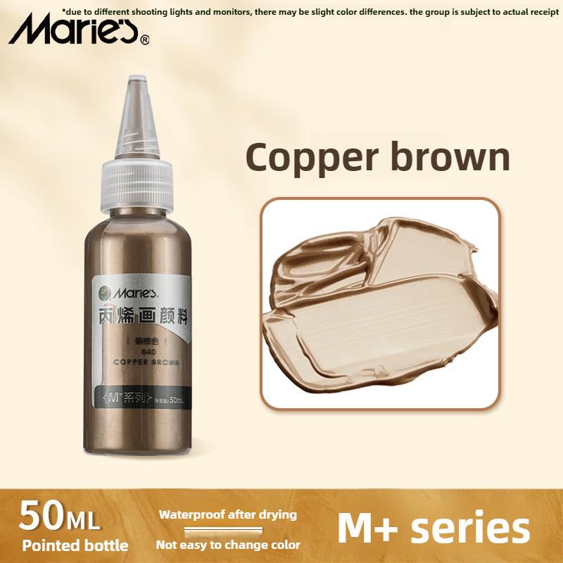 Marie 25 Colori 50ml Pittura Acrilica Metallica Pigmenti Ricchi Brillanti Perlescenti con Flacone Materiale Scolastico Cancelleria