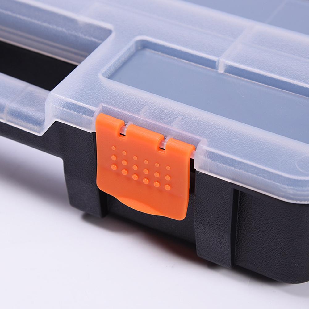 Double Side Tools Box Organizer Hardware Storage Box Tool Storage Box Hardware Tool Arrangement Box for Screws Nuts Nails Bolts