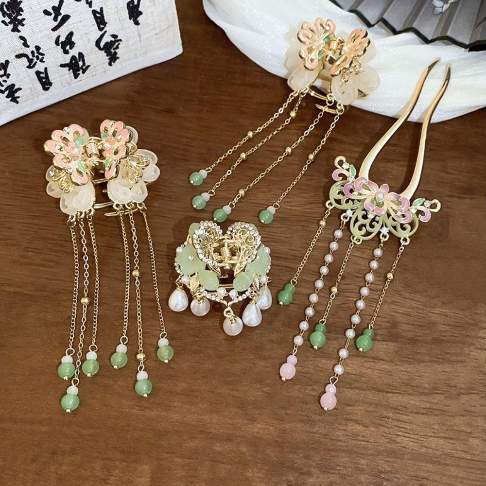 

Antique Style Butterfly Hair Clip Flower Pearl Hair Claw Fashion Cute Hairpin Girl Style 4