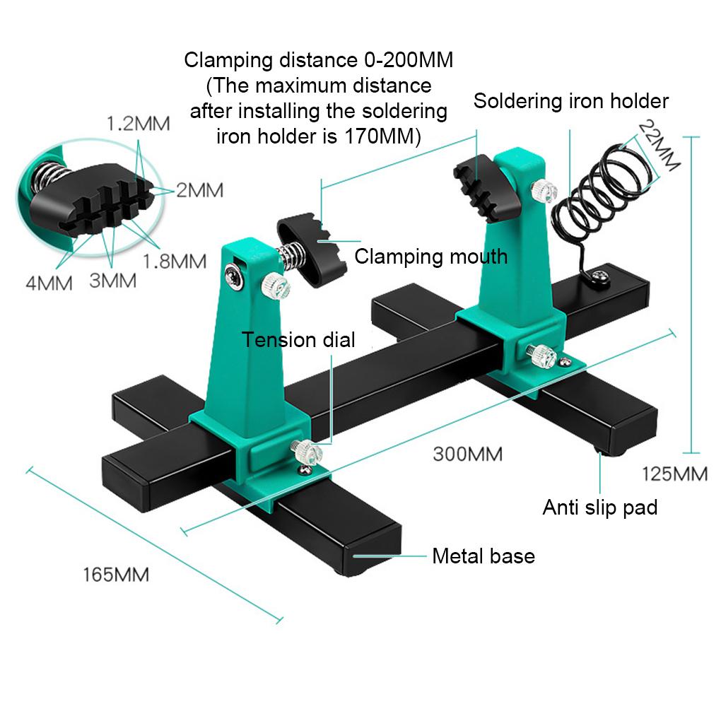 Circuit Board Holder Stable Adjustable PCB Welding Bracket Auxiliary Clamp Repair Tool Clamping Kit Heavy Duty Base Plate