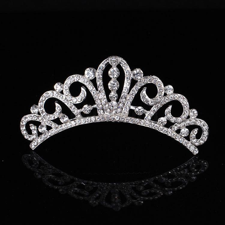 Rhinestone Tiara for Girls - Princess Crown Headpiece, Birthday Gift & Performance Hair Accessory