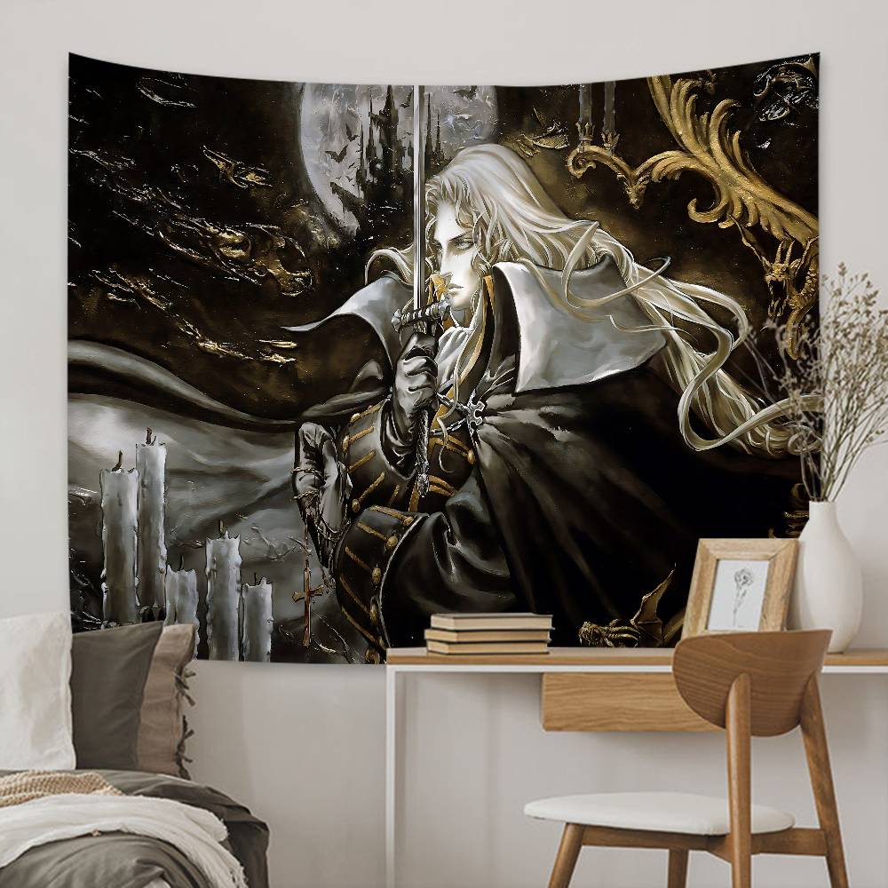 Castlevania Cartoon Hanging Bohemian Tapestry Indian Buddha Wall Decoration Witchcraft Bohemian Hippie Cheap Hippie Wall Hanging