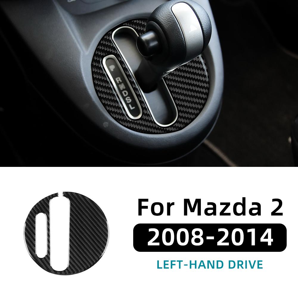Für Mazda 2 DE 2008 2009 2010 2011 2012 2013 2014 Echter Weicher Carbonfaser-Aufkleber LHD RHD Auto Automatikschaltung Innenrahmen