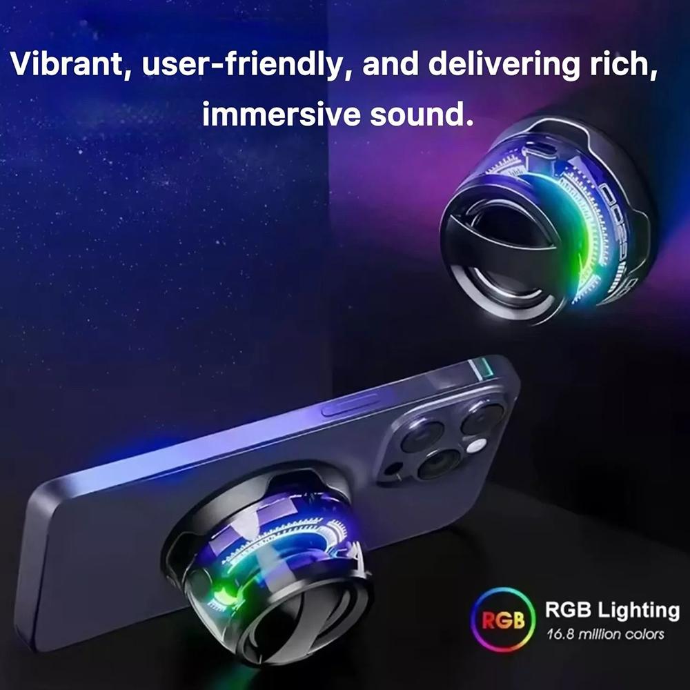 Portable Bluetooth Speaker HECATE G200 RGB Magnetic Speaker BT5.3 Mini Sound Box 6 Hours Playback Phone Holder