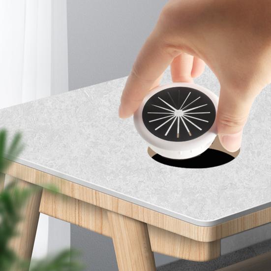 Computer Desk Threading Hole Cover Plate Rice-shaped Round Desk Hole Desktop Opening Wire Buckle Cover Plastic Decorative Cover