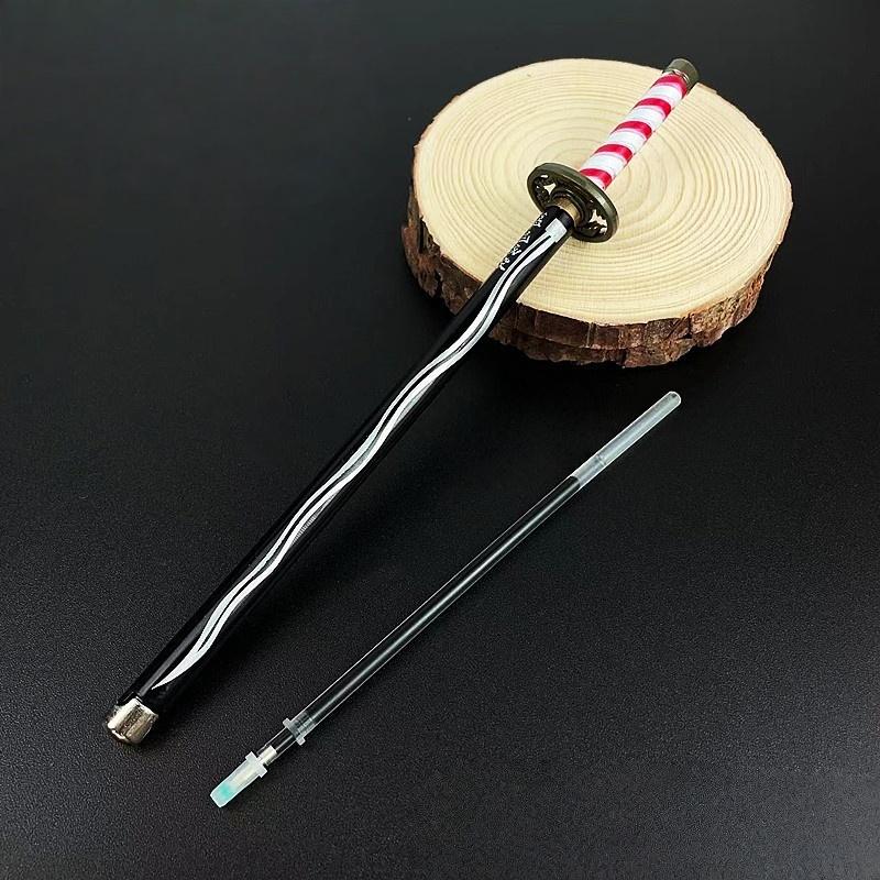 Figurina Modelo de Bolígrafo Firma de 7.8 pulgadas 20 cm Aleación Tamaño Real Bolígrafo de Bola Anime Figura Japonesa Accesorios Suministros de Oficina Regalos