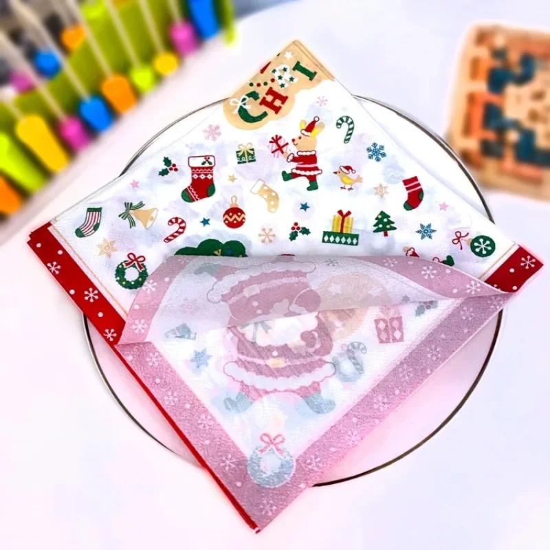 Einweg-Party-Serviette Doppellagig 20 Stück/Packung Cartoon-Katze Weihnachtsmuster