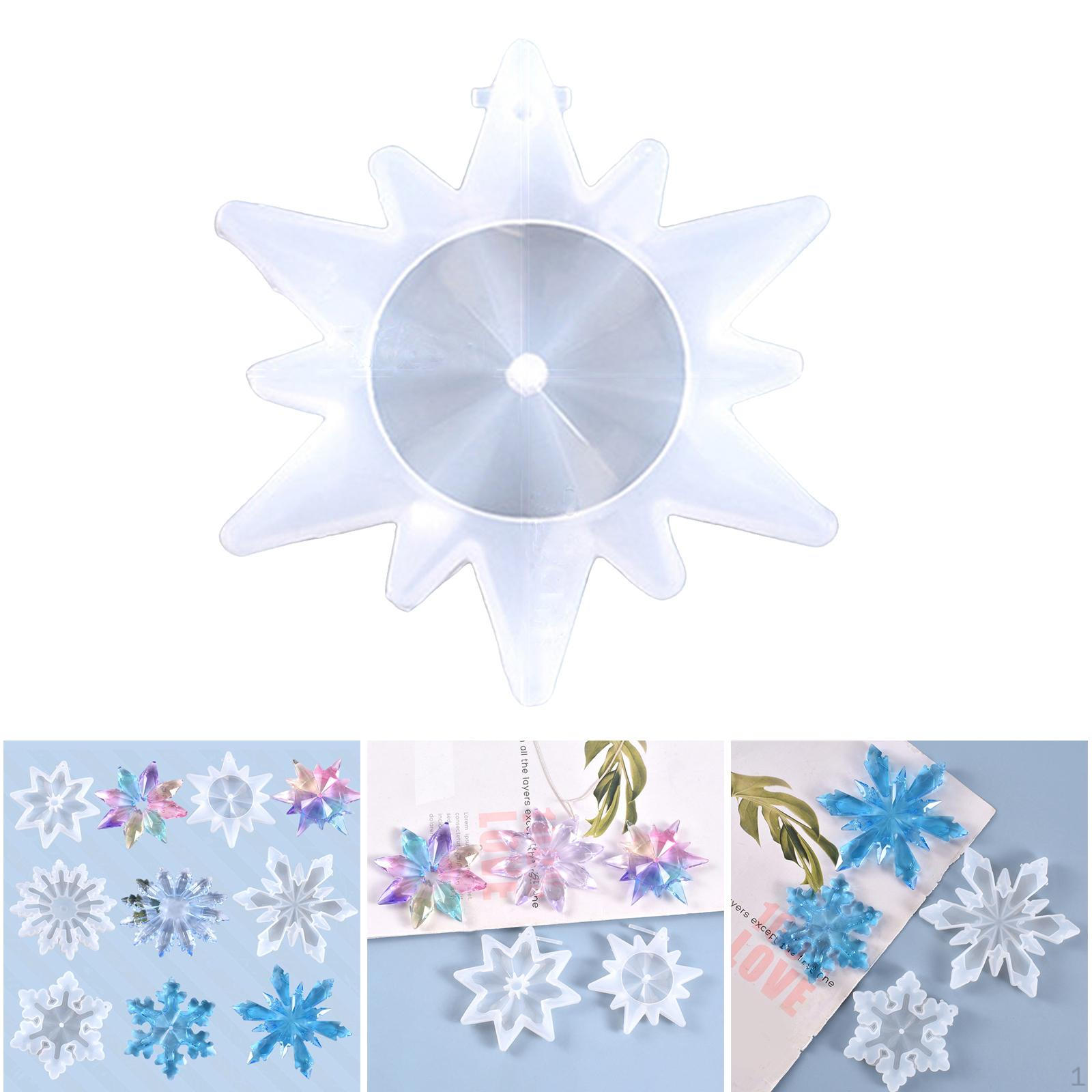 Snowflake Silicone Resin Mold Epoxy Casting DIY Necklace Pendants Crafts  A A