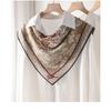 100% Mulberry Silk Crepe De Chine 65 Maillard Cashew Square Scarf Women's Thin High-end Light Luxury