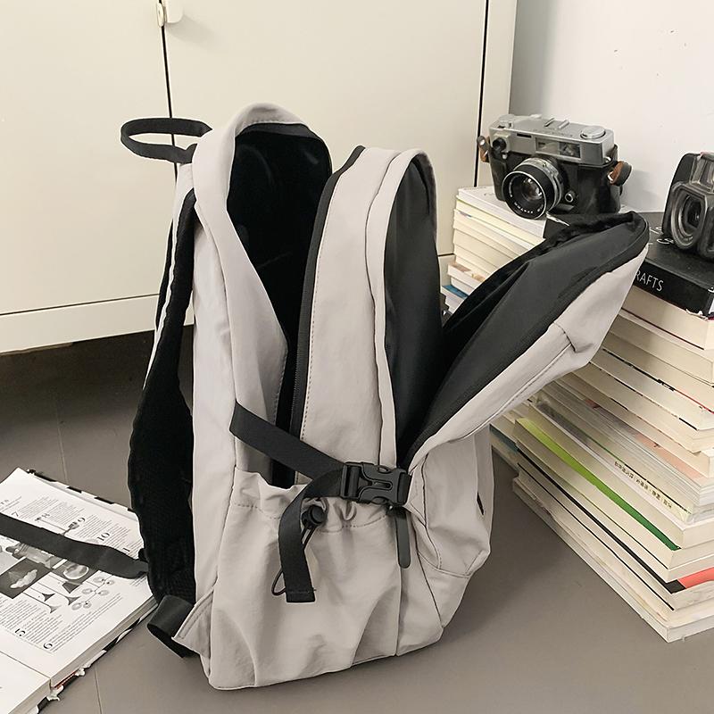 Schulranzen mit großer Kapazität für Studenten Damen Reise-Rucksack Einfarbiger Rucksack