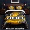 JCB Design Bed Bedding Set 1 Duvet Cover + 2 Pillowcases Soft Breathable Household Bed Linens