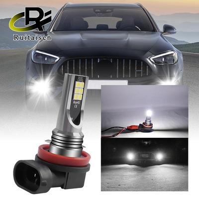 2pcs H8 H9 H1 H3 Led H11 9005 HB3 9006 HB4 Car CSP LED Fog Headlight Bulbs 6000K White Auto Fog Lamp Day Running Light
