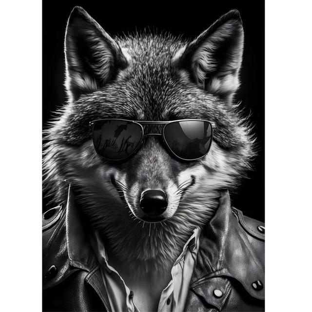 

В солнцезащитных очках и на холсте с изображением гнева животных 21cm×30cm NoFrame