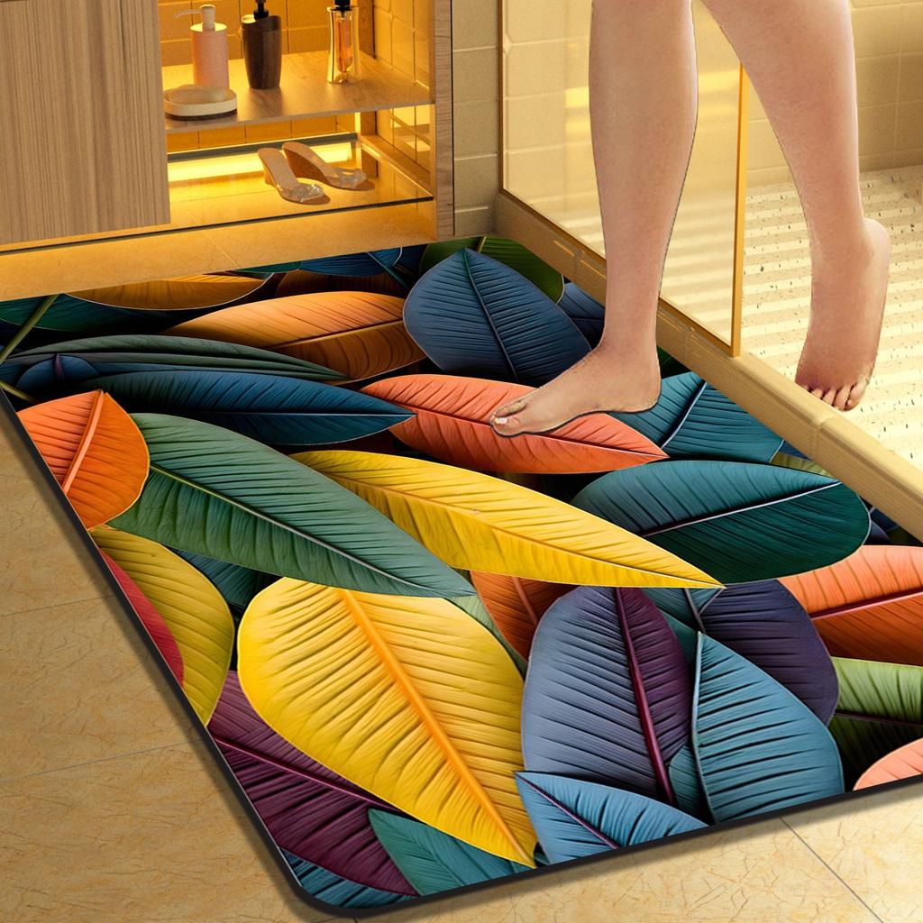 Diatomaceous Earth Bathroom Mat, Non-slip, Absorbent, Wash-free Soft Mat, Bathroom Entryway Door Mat