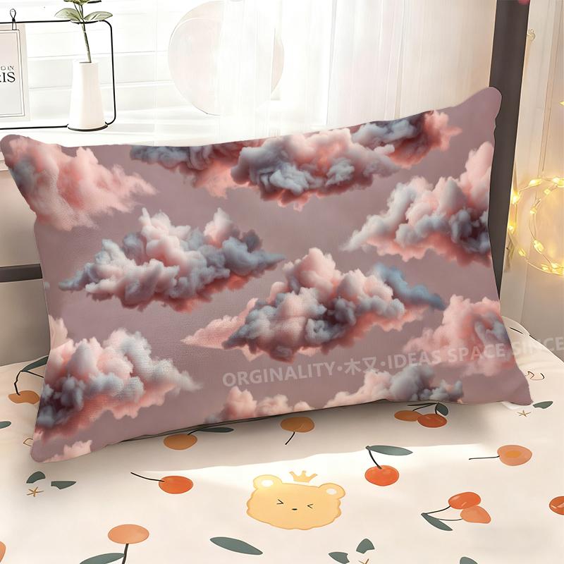 Dreamy Clouds Pattern Pillowcase Suitable For Sofa Bedroom Car Pillow Cover Cushion Rectangular Back Cushion
