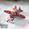 Christmas Iron Ornament, Santa Reindeer Snowman, Creative Holiday Decor Airplane 12.5x12cm