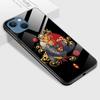 Kryt na telefon z tvrzeného skla pro iPhone Samsung Galaxy Infinix TPU Soft Edge Fashion Luxusní čínský styl nárazuvzdorný kryt