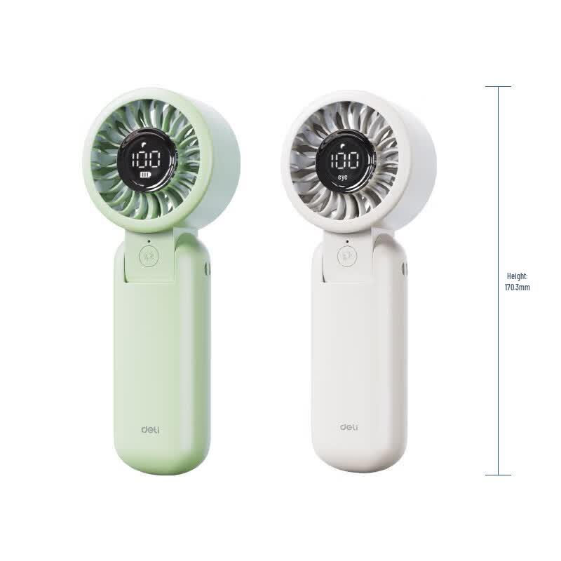 Deli Smart Digital Display Portable Handheld Fan