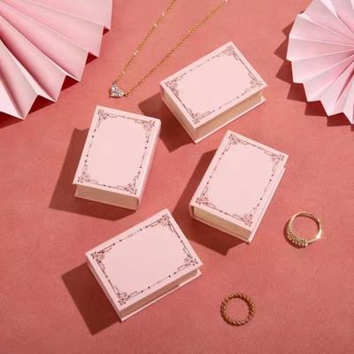 Creative Book Shape Jewelry Storage Box Mini Vintage Gift Packaging Box Flip Cover Pendant Box for Valentine's