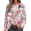 Womens  Fall Sweaters Long Sleeve Print Tops Pullover Sweaters Loose Dressy Casual Basic Clothes