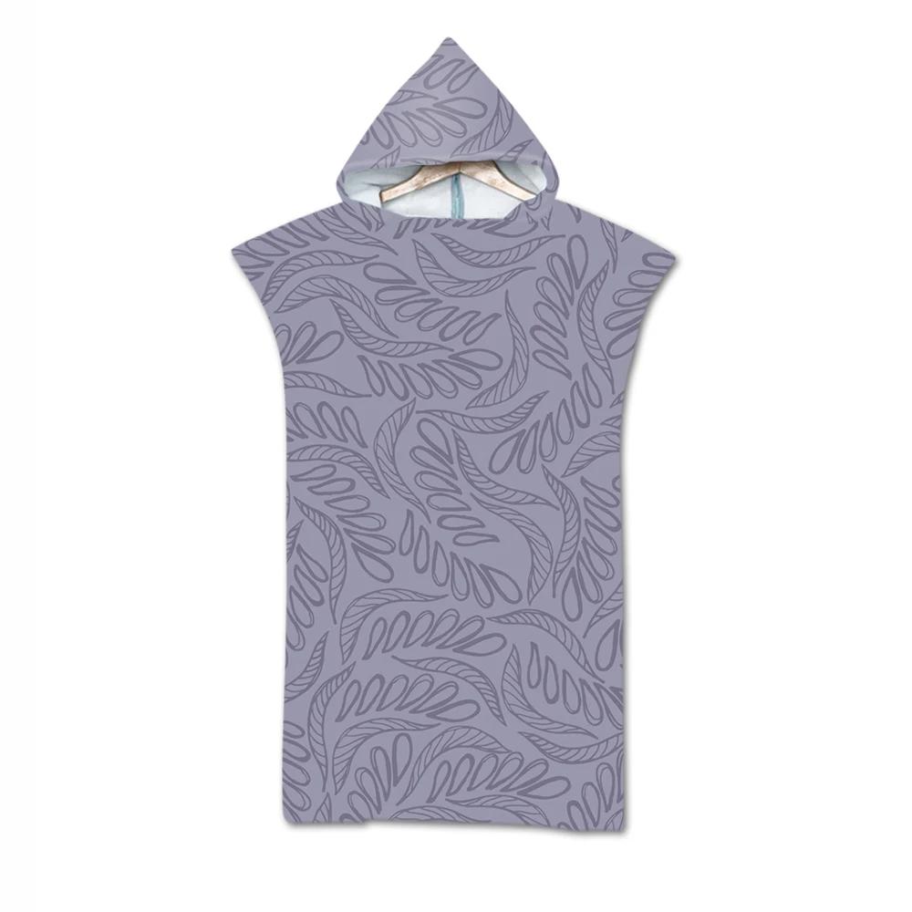 Botanical Floral Hooded Beach Towel Quick Dry Surf Poncho,Bath Towel,Sports Towels for Swimming, Beach, Surfing, Diving, Bathing