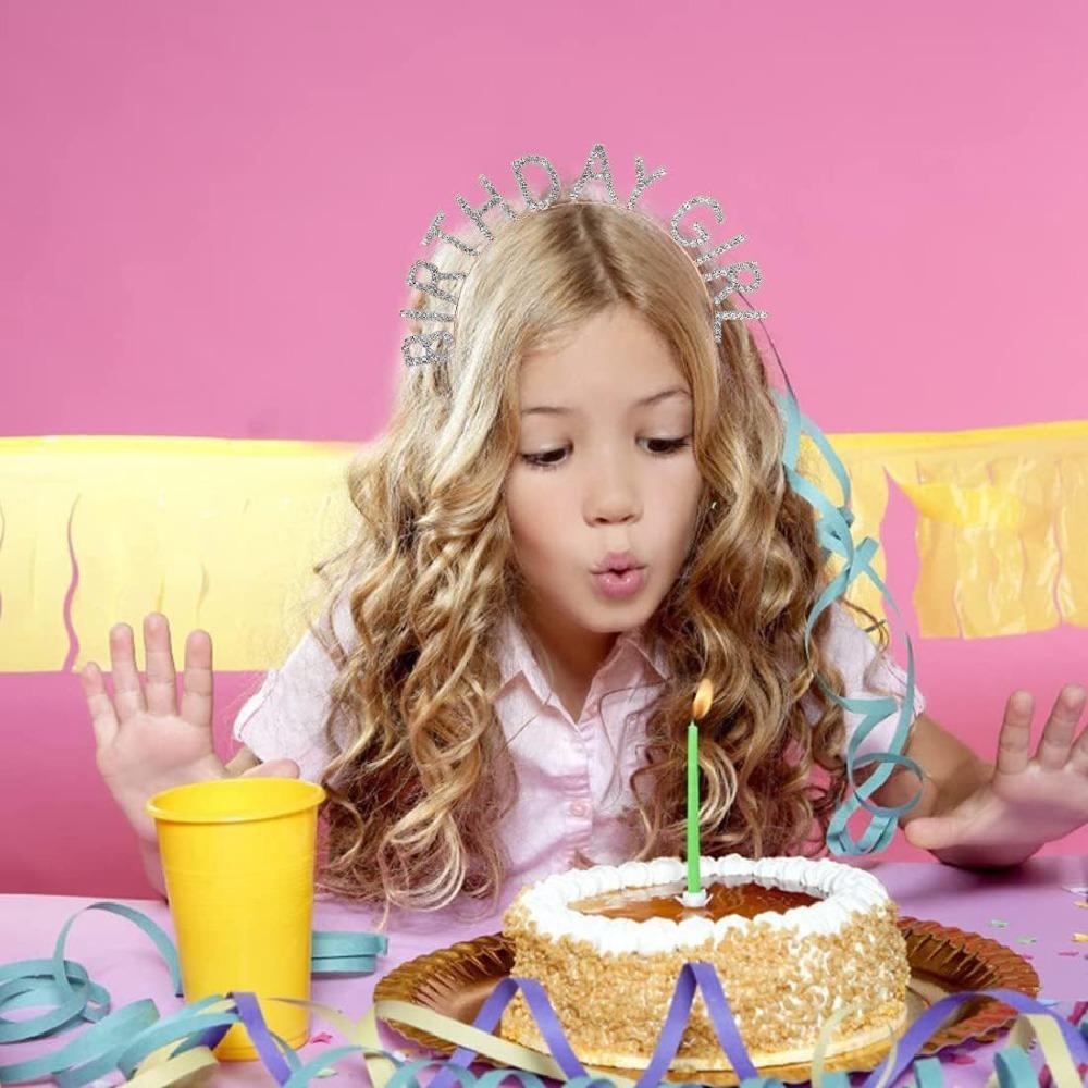 Birthday Crown Belts Pack of 2 Birthday Crown and Sash Set for Girl Glitter Birthday Girl Sash