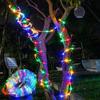 Outdoor Solar LED Rainbow Tube String Lights for Courtyard and Christmas Decor