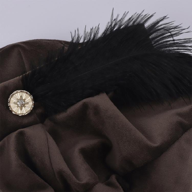Renaissance Feather Hat Light Weight Polyester Medieval Beret Cap For Men Women Kid Halloween Renaissance Themed Event