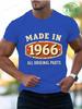 Vintage Made In 1966 All Original Parts Print Tshirt Summer Casual Short Sleeve Tops Fashion Street Unisexs Clothes