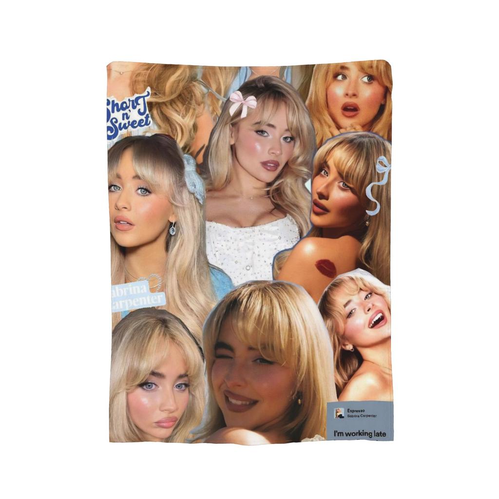 Sabrina Carpenter Blankets Fleece Autumn/Winter   Multifunction Lightweight Thin Throw Blanket for Bed Outdoor Bedspreads