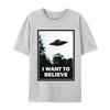 Unisex New TShirts We Want To Believe TShirt High Quality Autumn Cotton Tees Top TShirts Fall Drop Shipping
